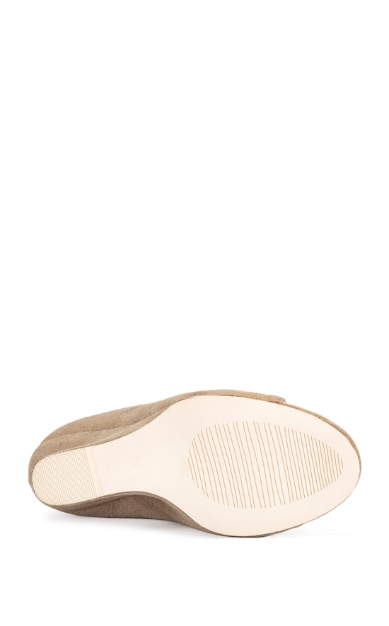 MARIN-NUDE CURVED WEDGE SLOUCH BOOTIE