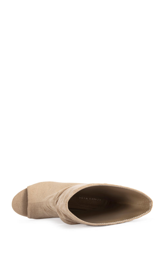 MARIN-NUDE CURVED WEDGE SLOUCH BOOTIE