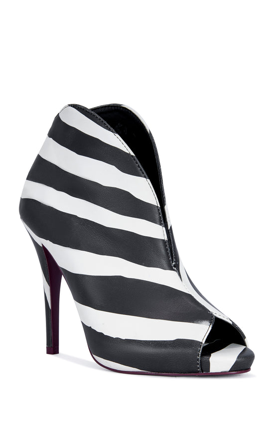 MARISOL-ZEBRA STILETTO BOOTIE