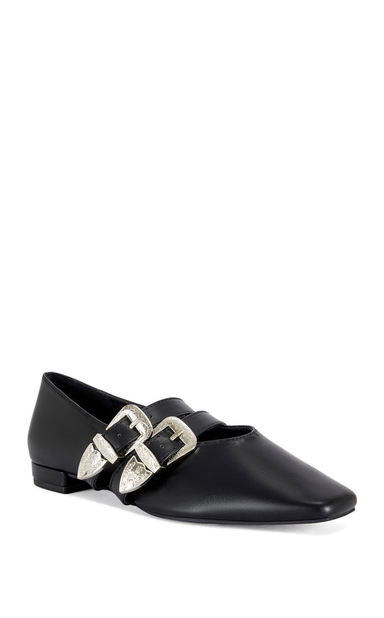 MARIUS-BLACK WESTERN BALLET FLAT