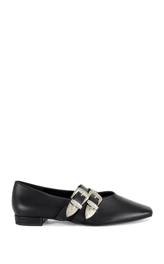 MARIUS-BLACK WESTERN BALLET FLAT