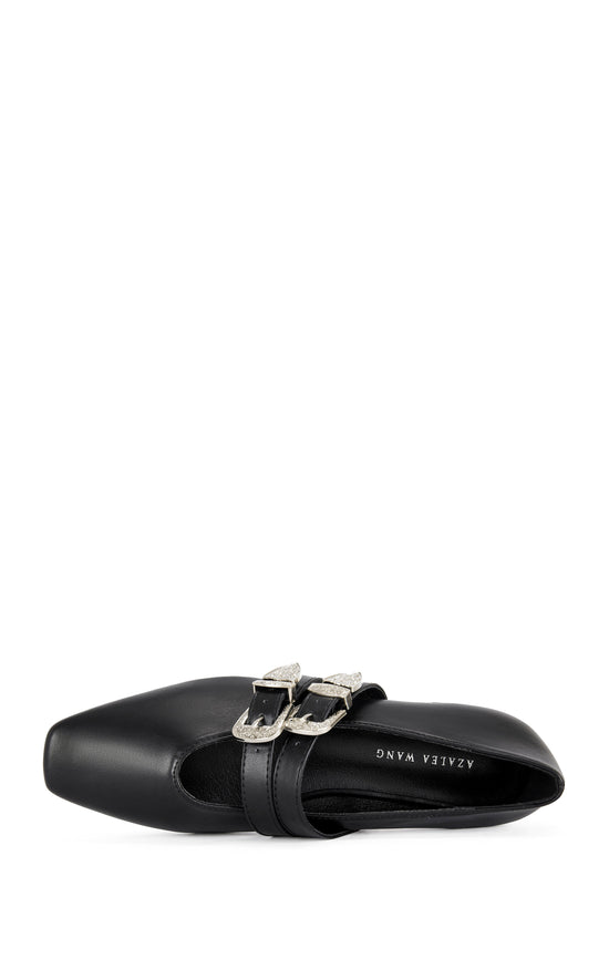 MARIUS-BLACK WESTERN BALLET FLAT