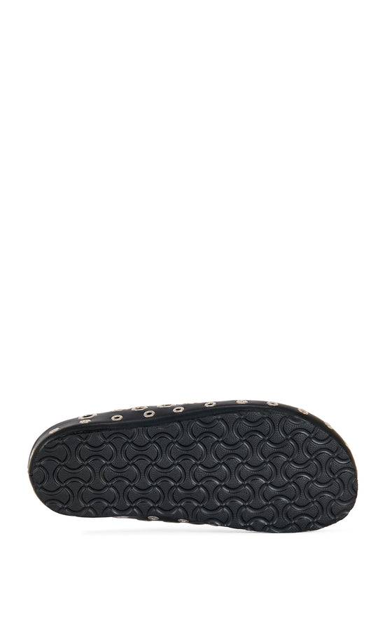 MARSHA-BLACK GROMMET FLAT MULE
