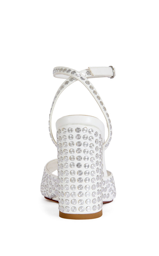 MATTEUS-WHITE STUDDED WEDGE SANDAL