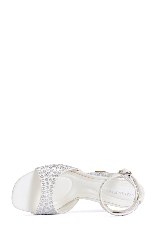 MATTEUS-WHITE STUDDED WEDGE SANDAL
