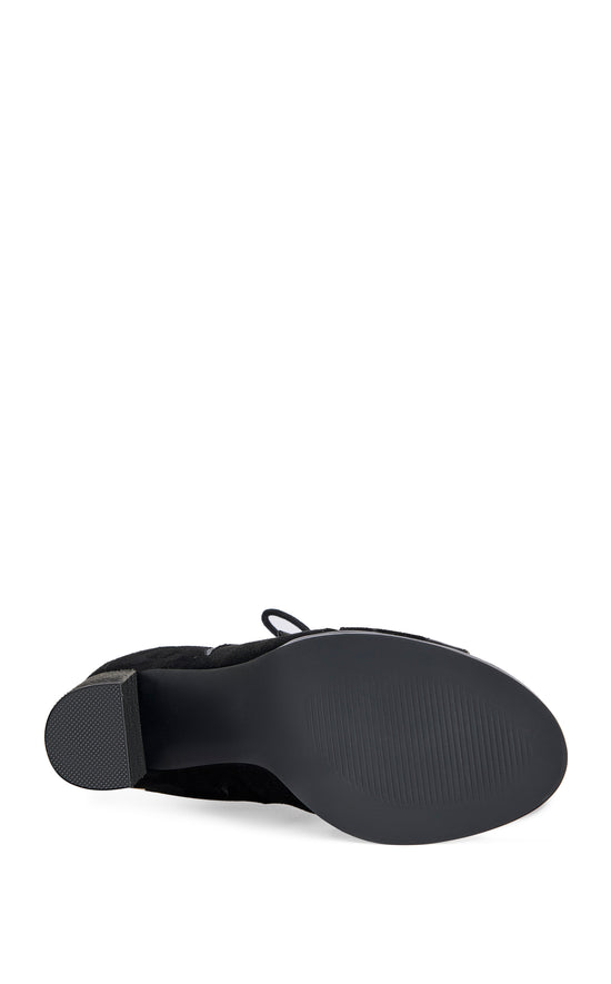 MIRONA-BLACK WESTERN PEEP-TOE BOOTIE