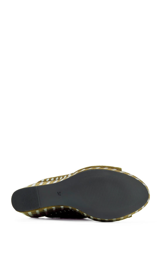 MIROVA-OLIVE PLATFORM WEDGE SANDAL