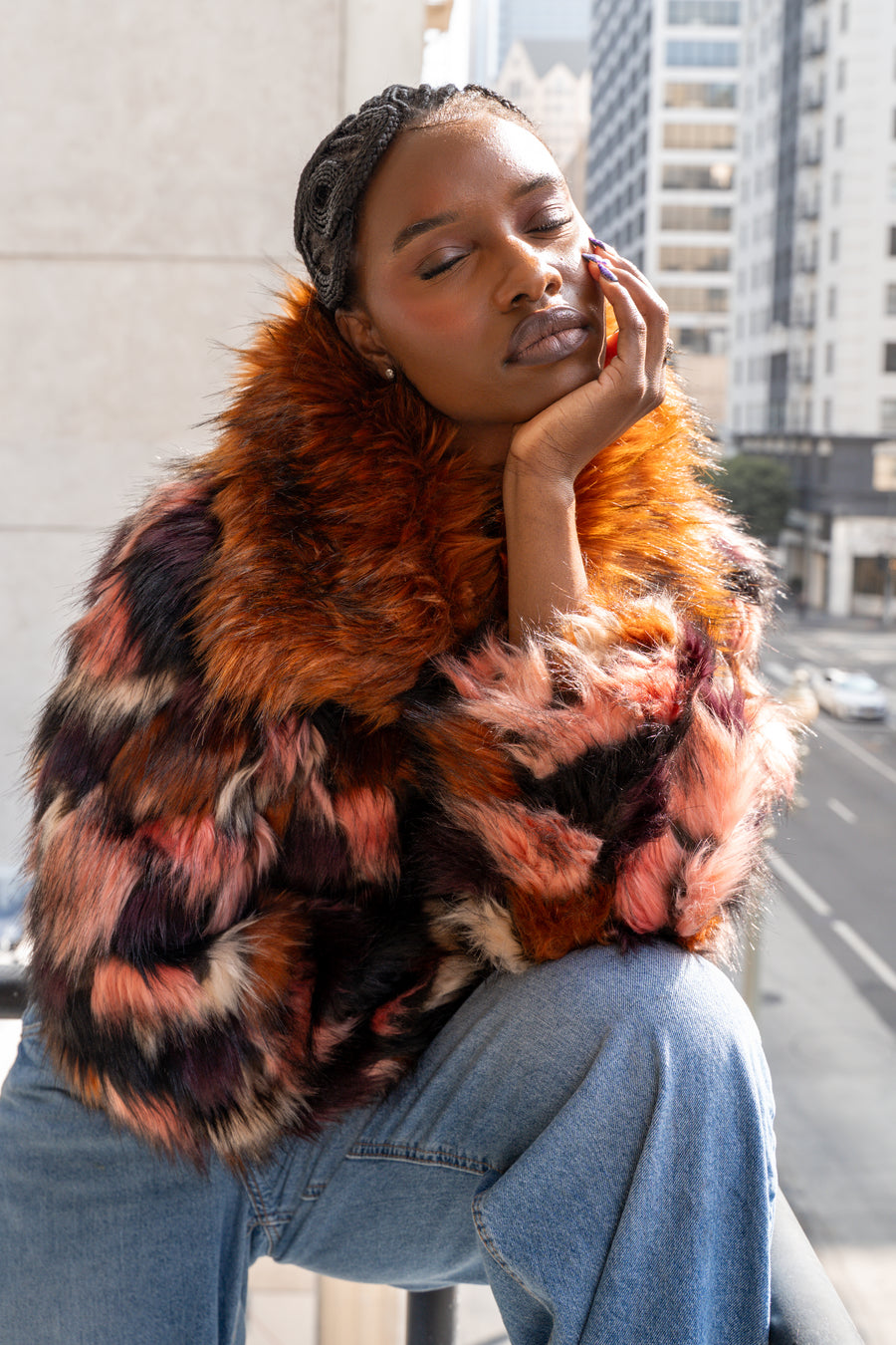 MOLLY-MULTI FAUX FUR JACKET