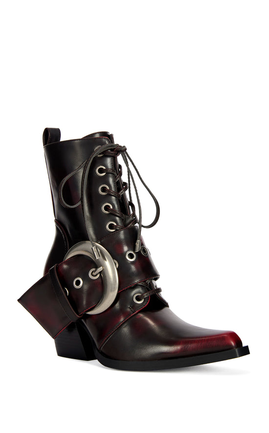 MORGAN-MERLOT BLOCK BOOTIE