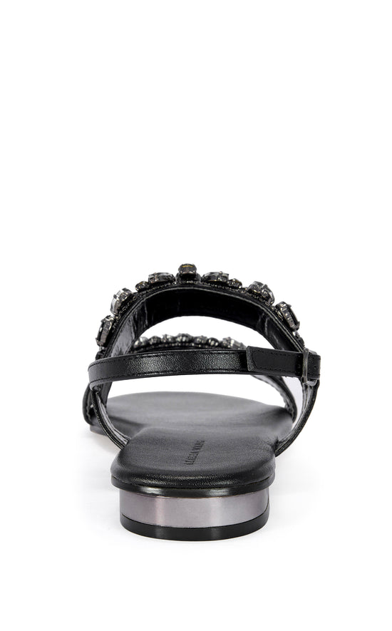 MOSELLE-BLACK FLAT SANDAL