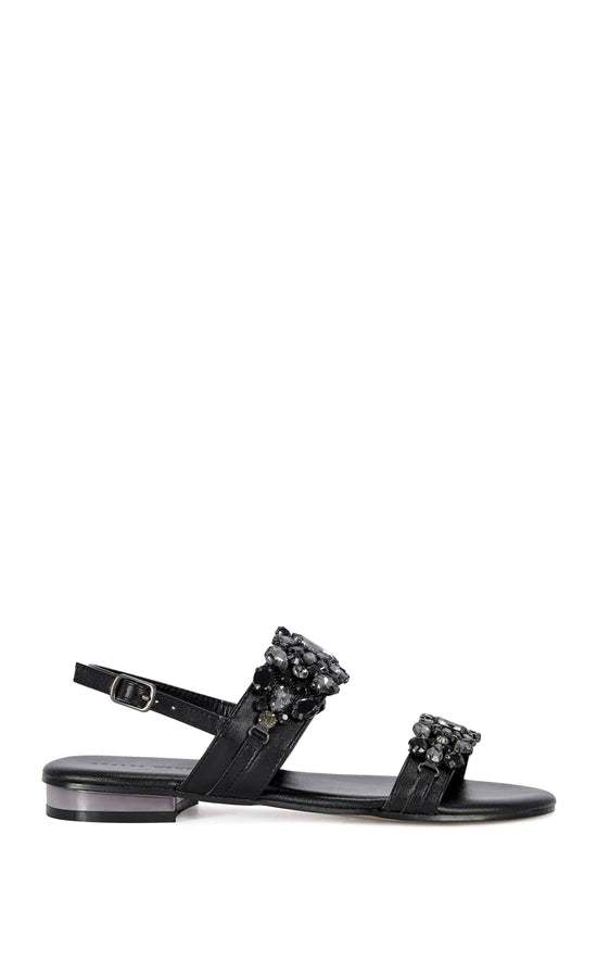 MOSELLE-BLACK FLAT SANDAL