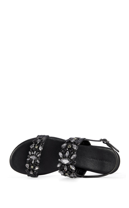 MOSELLE-BLACK FLAT SANDAL