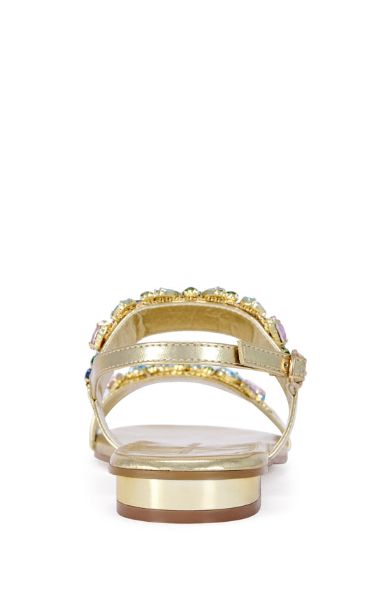 MOSELLE-GOLDMULTI FLAT SANDAL