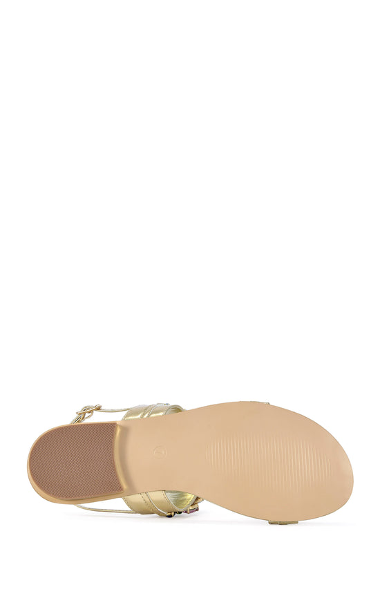MOSELLE-GOLDMULTI FLAT SANDAL