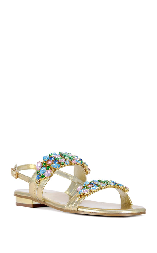 MOSELLE-GOLDMULTI FLAT SANDAL