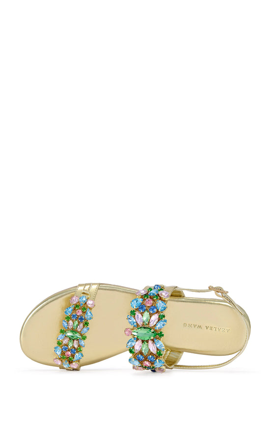 MOSELLE-GOLDMULTI FLAT SANDAL