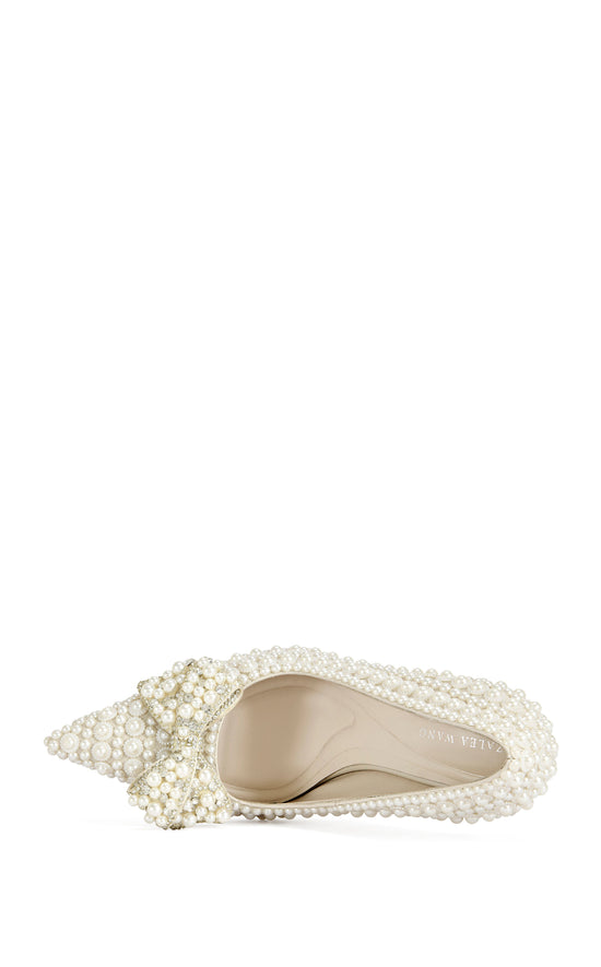 NAAMAH-WHITE PEARL STILETTO PUMP