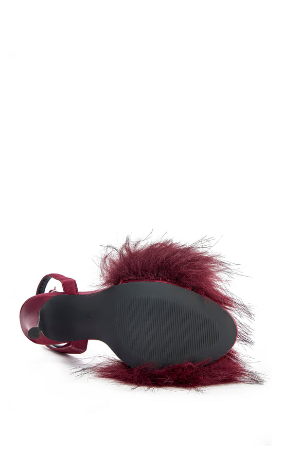 NADIA-BURGUNDY STILETTO SANDAL