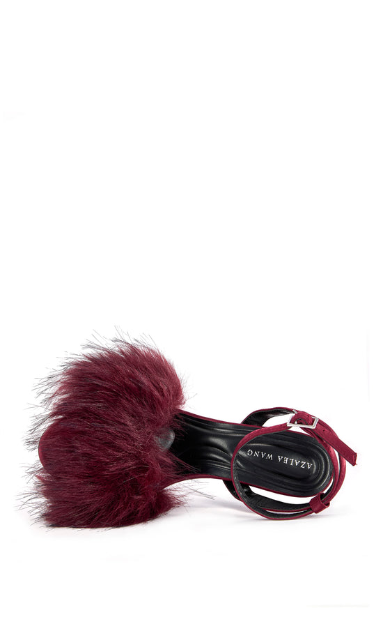 NADIA-BURGUNDY STILETTO SANDAL