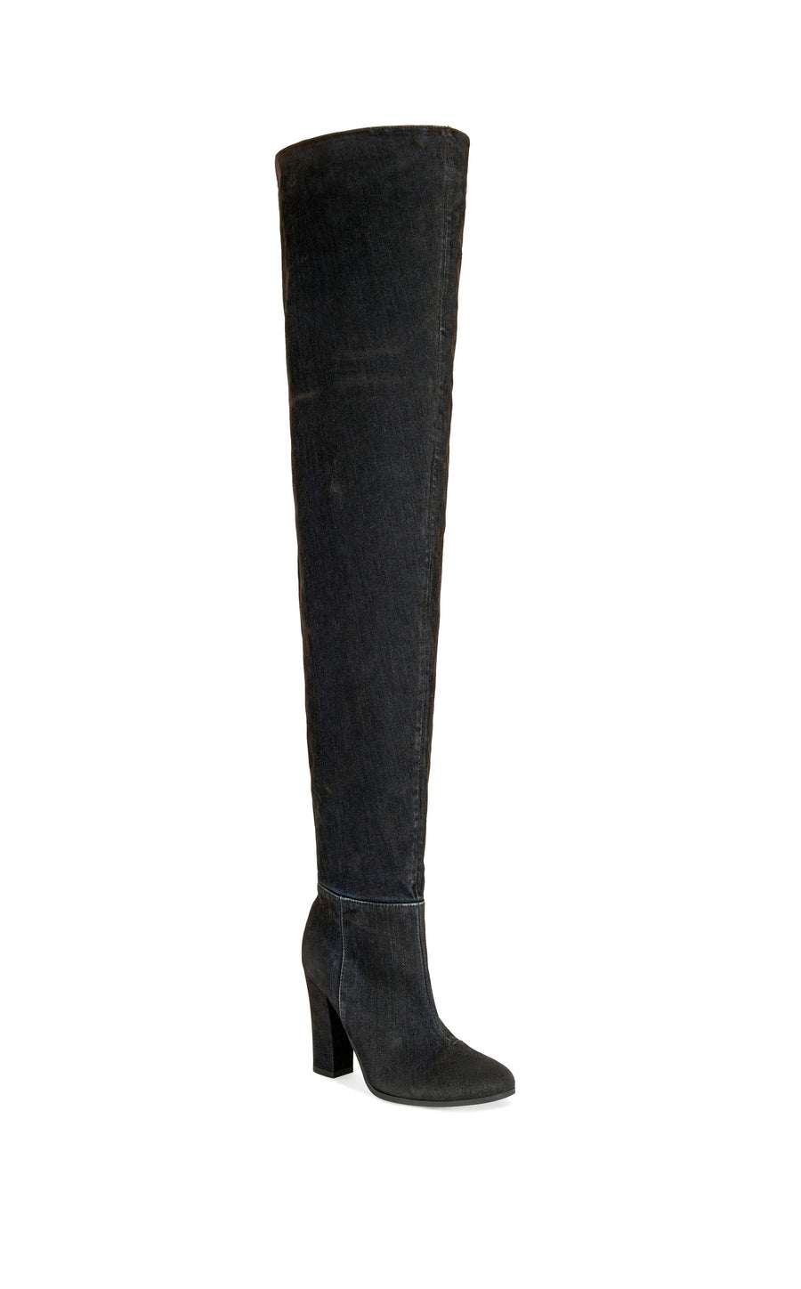 NANETTE-BLACKDENIM BLOCK BOOT