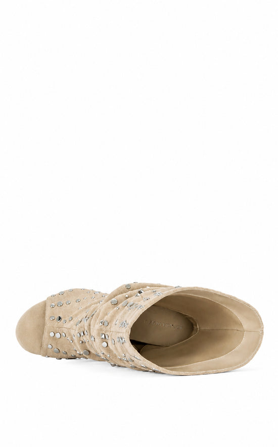 NAOMANI-BEIGE WEDGE BOOTIE