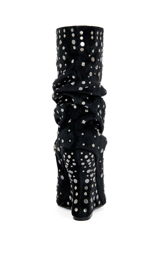 NAOMANI-GUNMETAL WEDGE BOOTIE