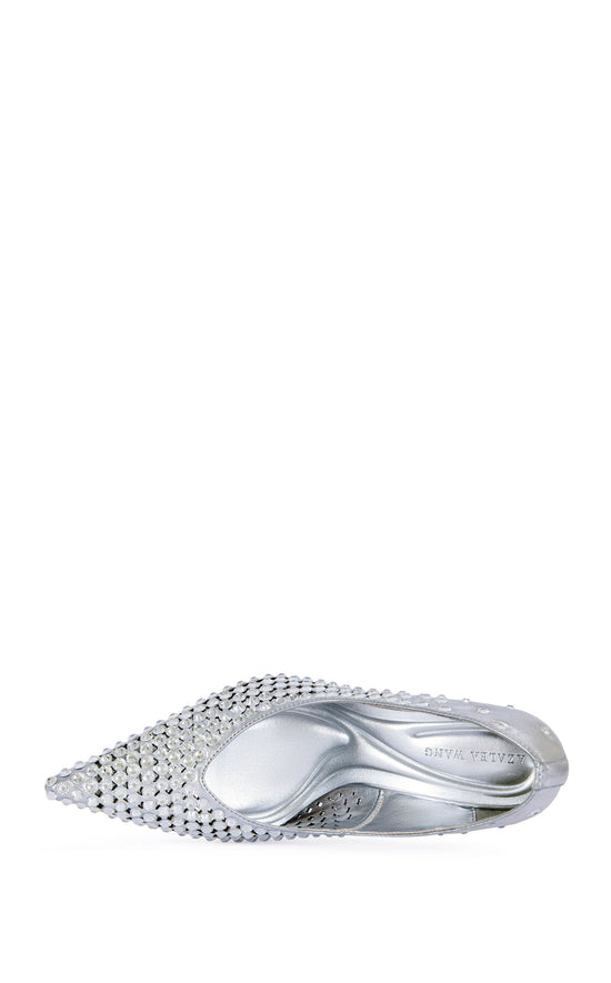 NAOS-SILVER RHINESTONE STILETTO PUMP