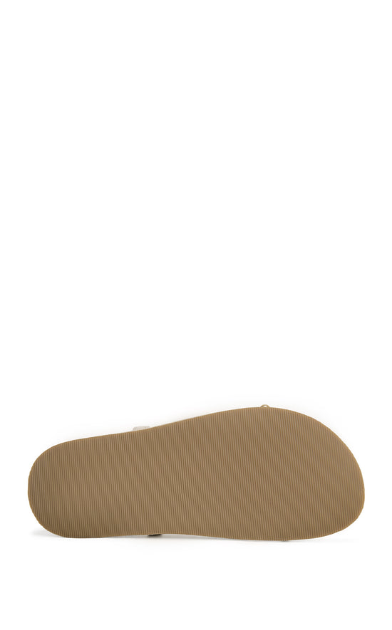 NAUTYCA-NATURAL STUDDED FLAT SANDAL