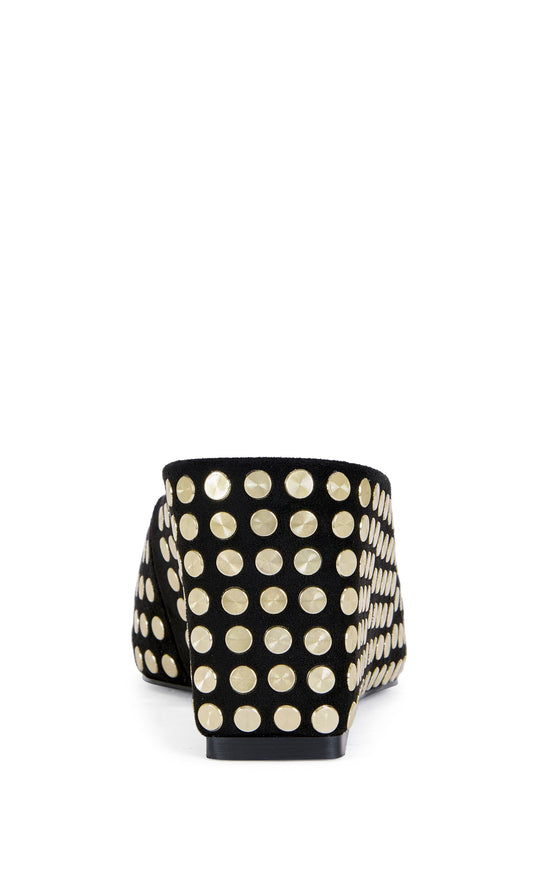NEIZA-BLACK STUDDED WEDGE PUMP