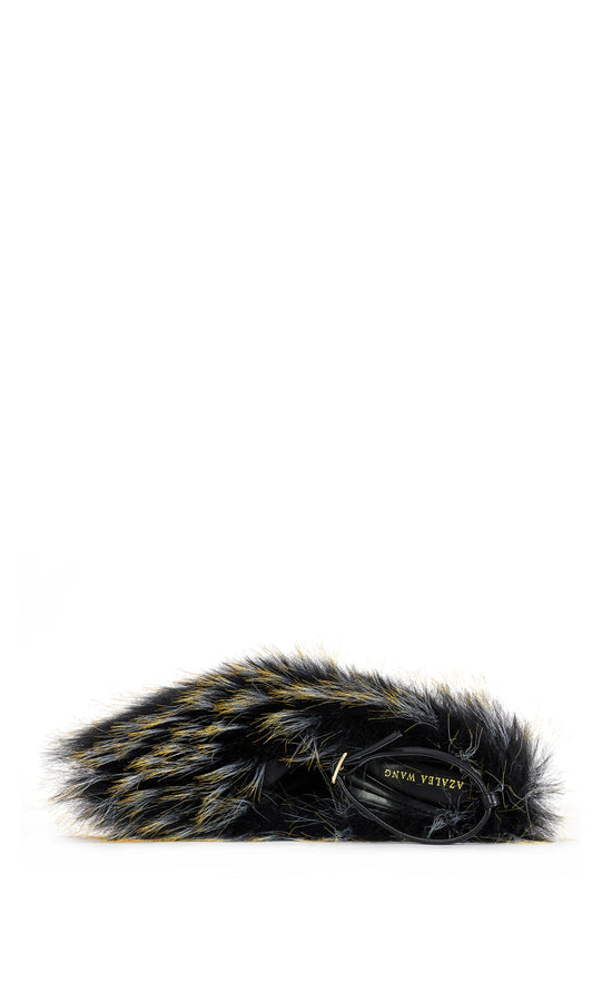 NOIR-BLACKMULTI FURRY STILETTO PUMP