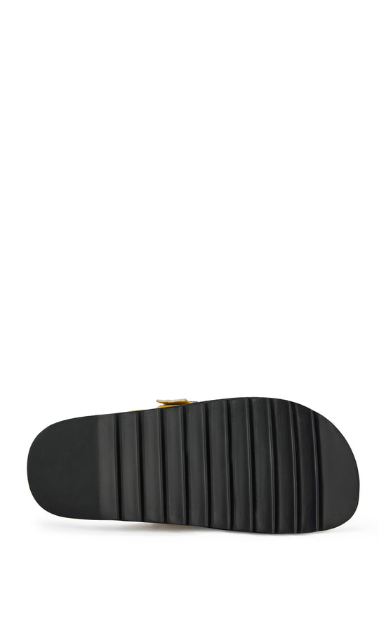OBLIQUE-YELLOWPLAID FLATFORM LOAFER