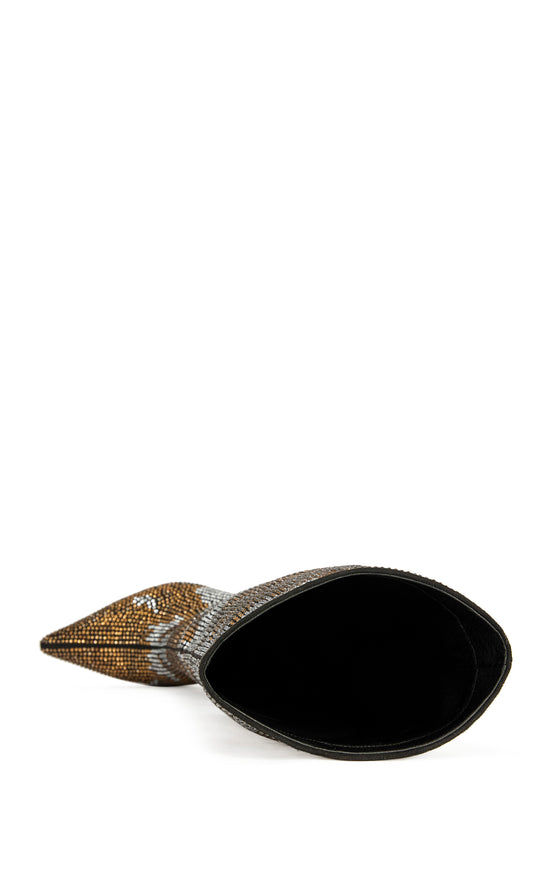 ORIEL-BRONZEMULTI EMBELLISHED STILETTO BOOT