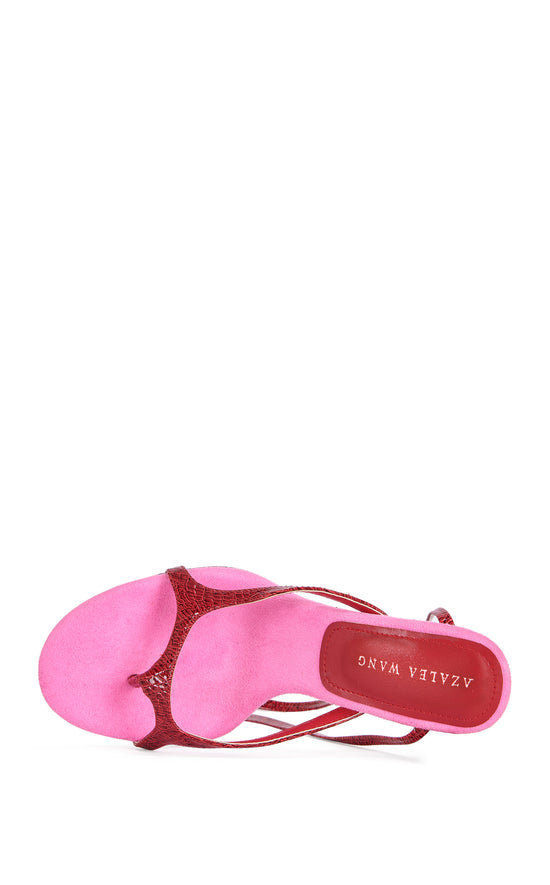 OTRISSE-REDPINK WRAP-AROUND STILETTO SANDAL