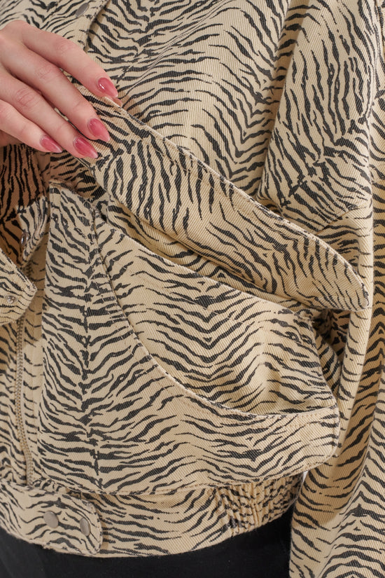 OTTOLINE-ZEBRA BOMBER JACKET