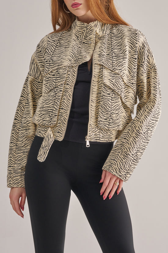 OTTOLINE-ZEBRA BOMBER JACKET