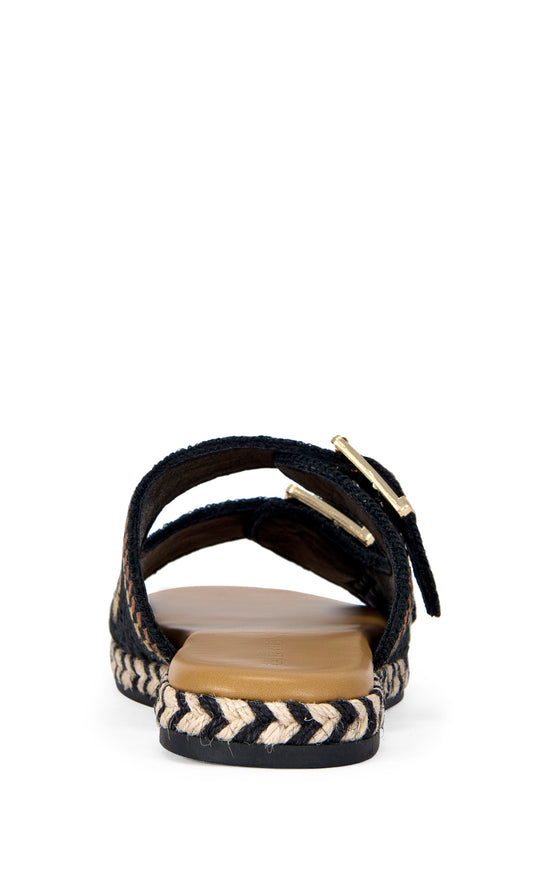 PACORRO-BLACKBROWN FLAT SANDAL