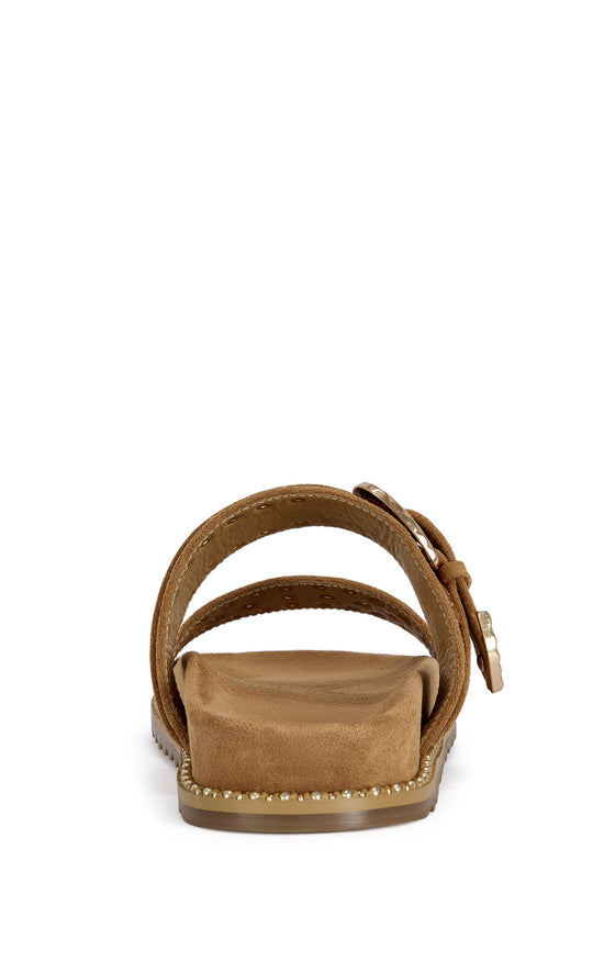 PALLAS-TAN WESTERN FLAT SANDAL