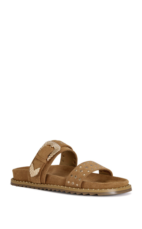PALLAS-TAN WESTERN FLAT SANDAL