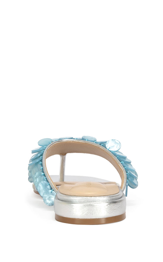 PEARLIA-SILVERMULTI MOTHER OF PEARL THONG FLAT SANDAL