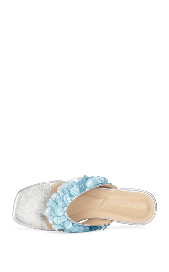 PEARLIA-SILVERMULTI MOTHER OF PEARL THONG FLAT SANDAL