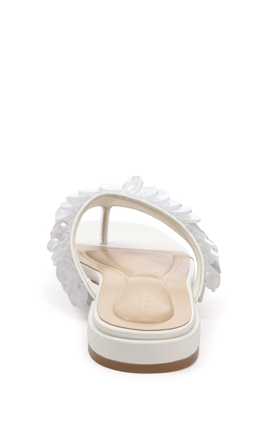 PEARLIA-WHITE MOTHER OF PEARL THONG FLAT SANDAL
