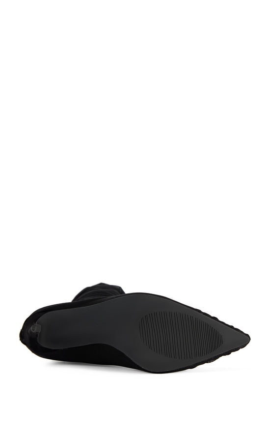 PETRA-BLACK SLOUCH MESH STILETTO BOOT