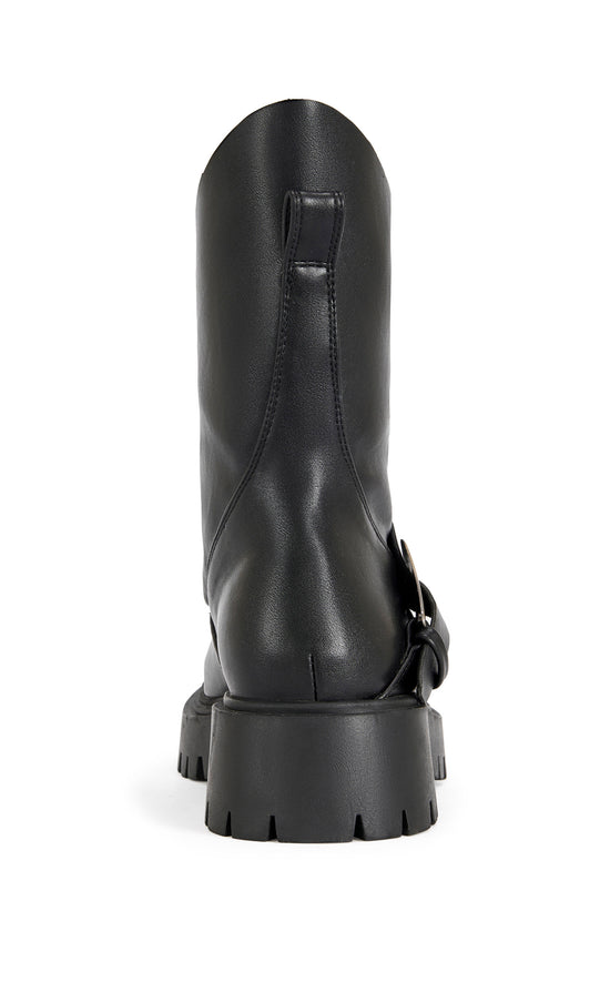 PHRIXUS-BLACK ASYMMETRICAL COMBAT BOOTIE