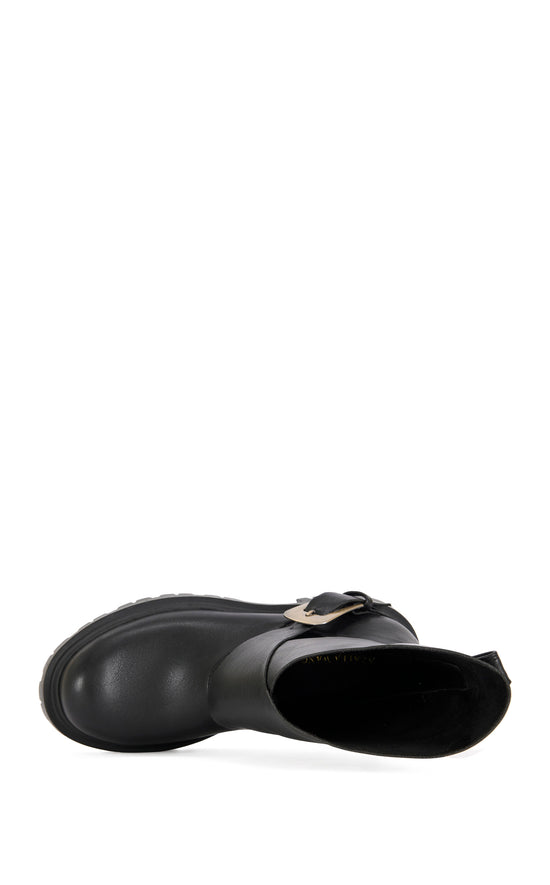 PHRIXUS-BLACK ASYMMETRICAL COMBAT BOOTIE