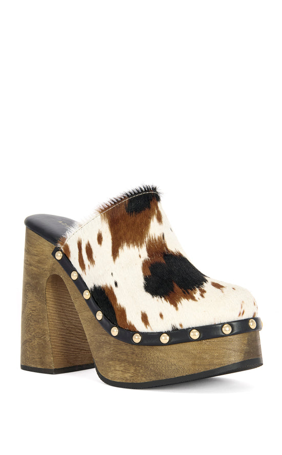 PICARD-COW GENUINE CALF HAIR PLATFORM PUMP
