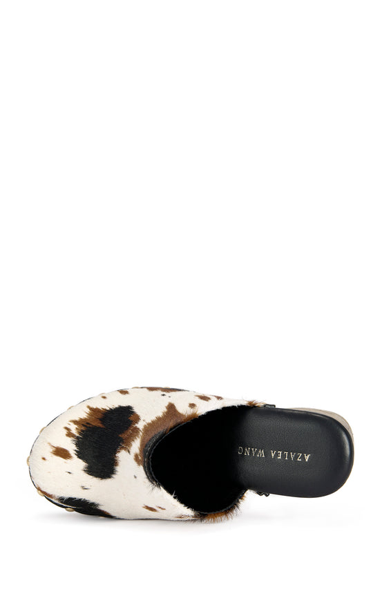 PICARD-COW GENUINE CALF HAIR PLATFORM PUMP
