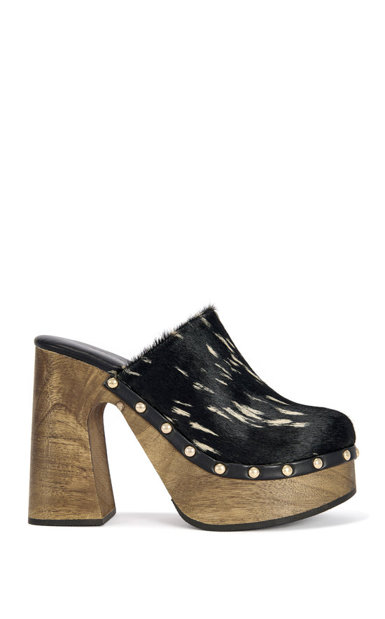 PICARD-DEER GENUINE LEATHER BLOCK PUMP