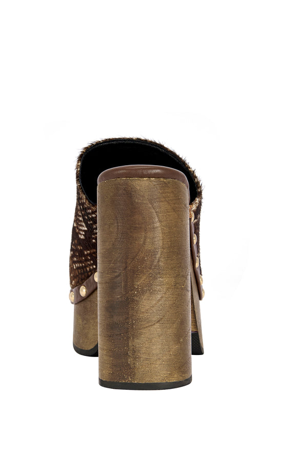 PICARD-SNAKE GENUINE CALF HAIR PLATFORM PUMP