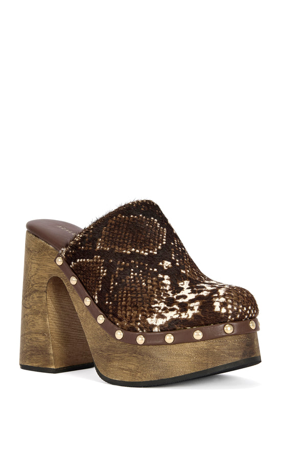 PICARD-SNAKE GENUINE CALF HAIR PLATFORM PUMP