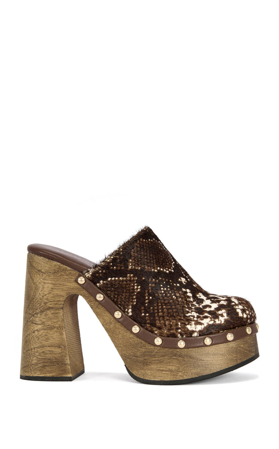 PICARD-SNAKE GENUINE CALF HAIR PLATFORM PUMP
